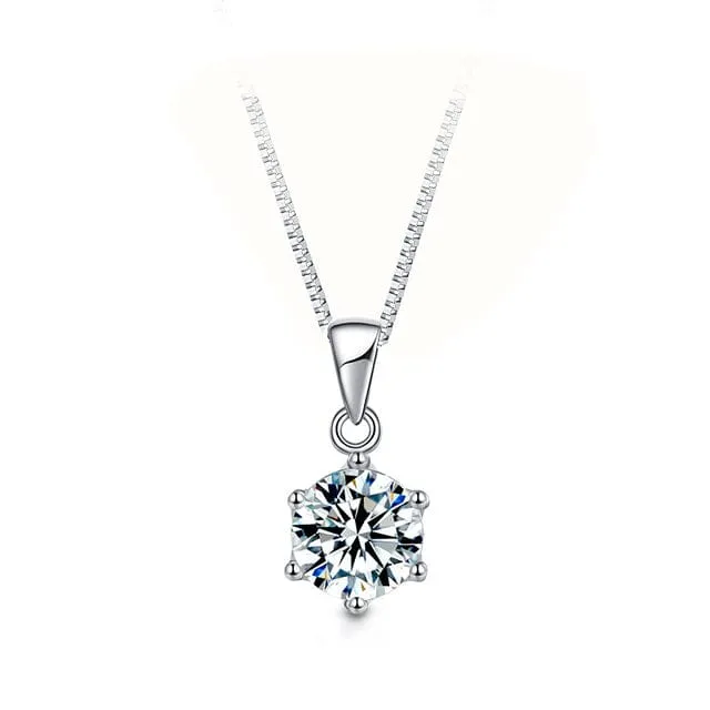 VVS Jewelry Necklaces 925 Sterling Silver 1ct2ct3ct VVS1 Moissanite Diamond Necklace