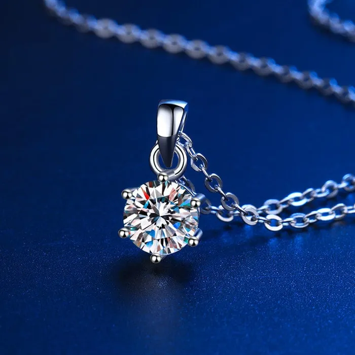 VVS Jewelry Necklaces 925 Sterling Silver 1ct2ct3ct VVS1 Moissanite Diamond Necklace