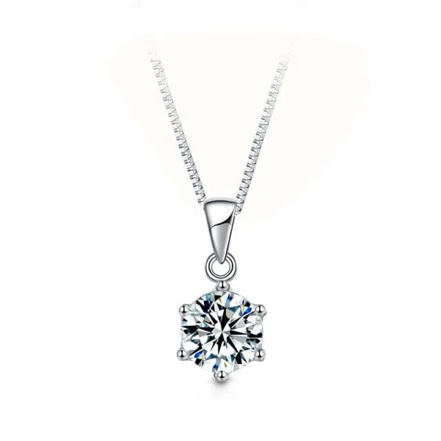 VVS Jewelry Necklaces 925 Sterling Silver 1ct2ct3ct VVS1 Moissanite Diamond Necklace