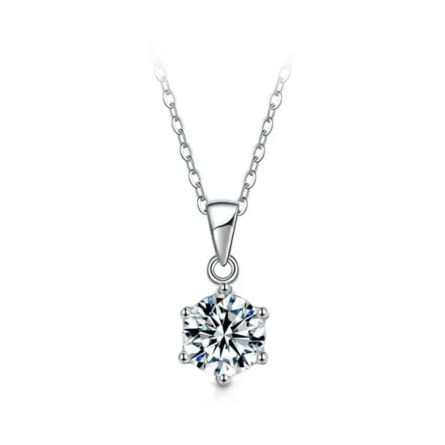 VVS Jewelry Necklaces 925 Sterling Silver 1ct2ct3ct VVS1 Moissanite Diamond Necklace