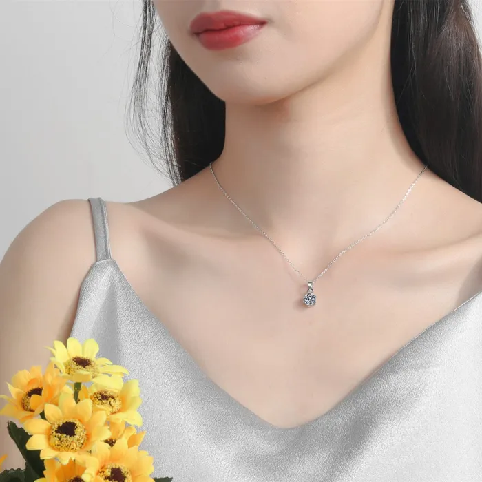 VVS Jewelry Necklaces 925 Sterling Silver 1ct2ct3ct VVS1 Moissanite Diamond Necklace