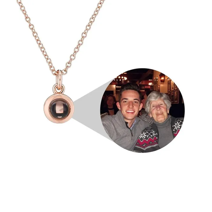VVS Jewelry Necklaces VVS Jewelry Custom Photo Projection Pendant Necklace