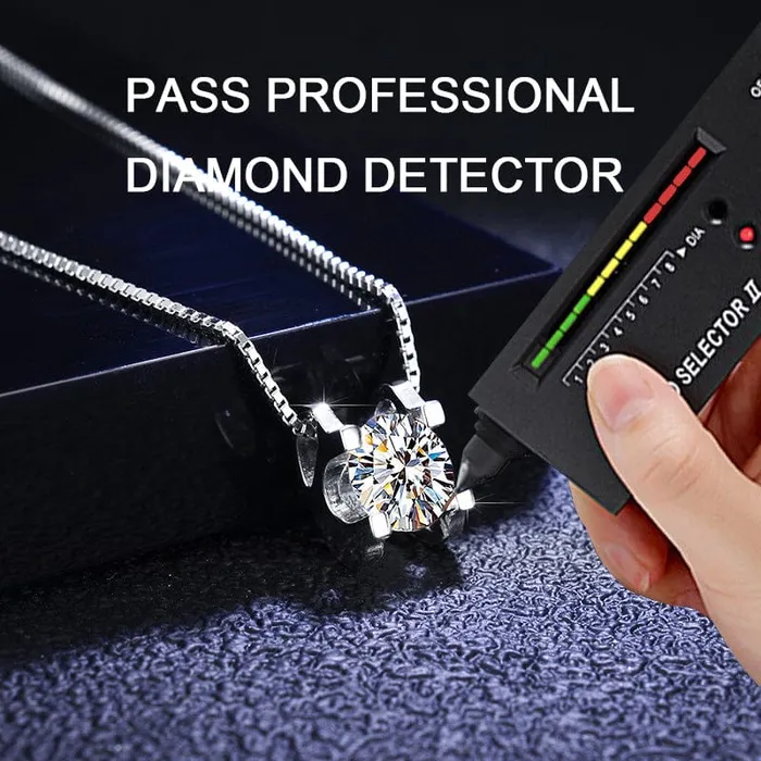 VVS Jewelry VVS1 Classic Moissanite Pendant 925 Silver Necklace Necklaces