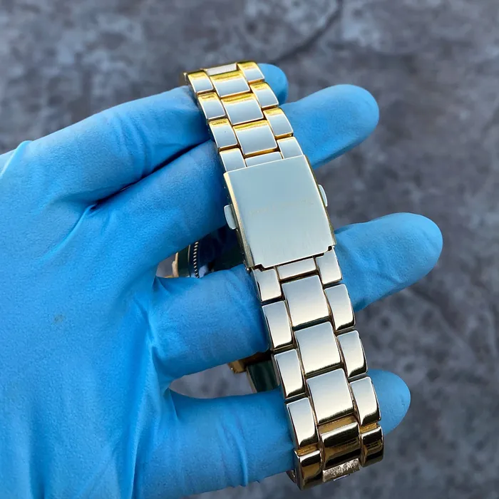 Watches Bling Cartel Mens Big Hip Hop Watch Iced Baguettes Calendar Gold Finish Watches Bling Cartel Mens Big Hip Hop Watch Iced Baguettes Calendar Gold Finish