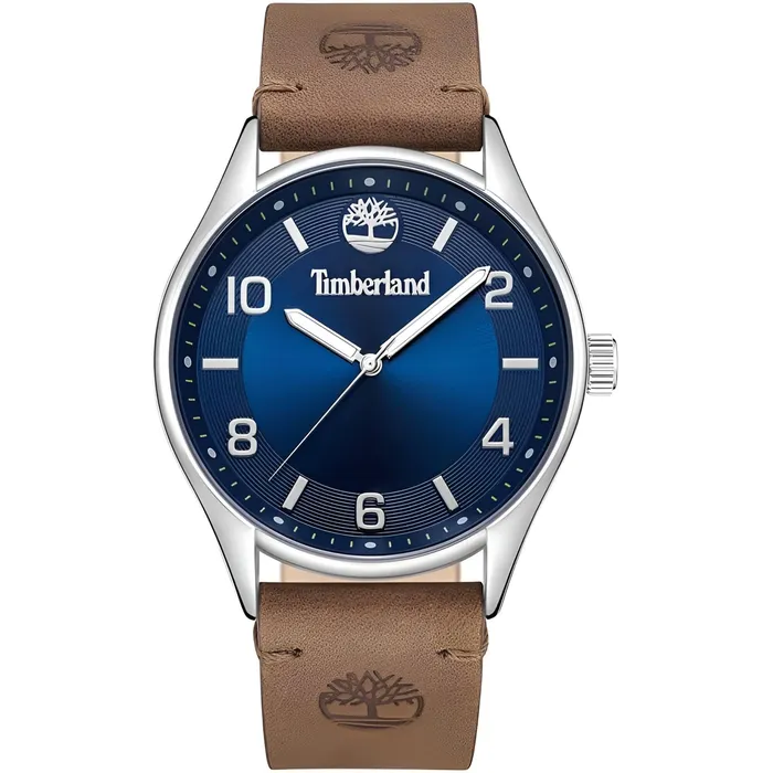 Watches Timberland Timberland Mens Watch Quartz Blue Dial Beige Genuine Leather Strap TDWGA9001101 Watches Timberland Timberland Mens Watch Quartz Blue Dial Beige Genuine Leather Strap TDWGA9001101