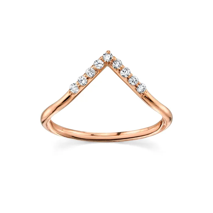 White Diamond Triangle Nesting Ring Marrow Fine Rings White Diamond Triangle Nesting Ring Marrow Fine Rings