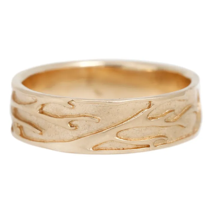 Yellow Gold Birch Branch Band Luana Coonen Rings