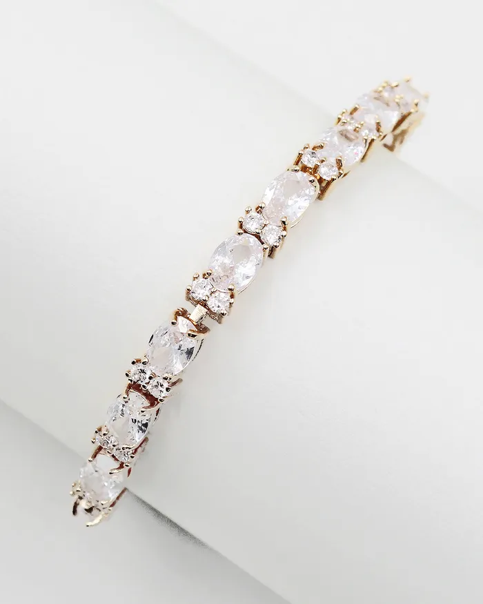 12212023 Bracelets Oval CZ Stone Tennis Bracelet