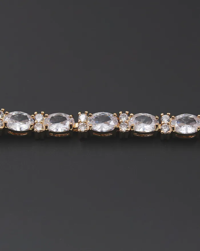12212023 Bracelets Oval CZ Stone Tennis Bracelet