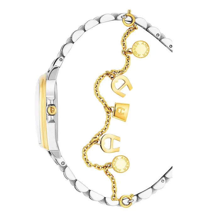 Aigner Earrings Aigner Alba Ladies Blue Dial Stainless Steel Silver Gold Plated Watch Aigner Earrings Aigner Alba Ladies Blue Dial Stainless Steel Silver Gold Plated Watch