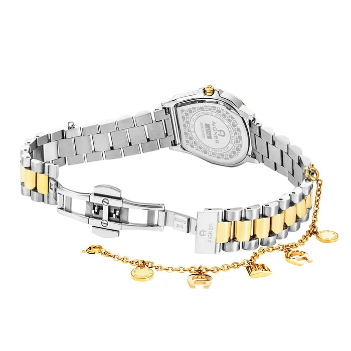 Aigner Earrings Aigner Alba Ladies Blue Dial Stainless Steel Silver Gold Plated Watch Aigner Earrings Aigner Alba Ladies Blue Dial Stainless Steel Silver Gold Plated Watch