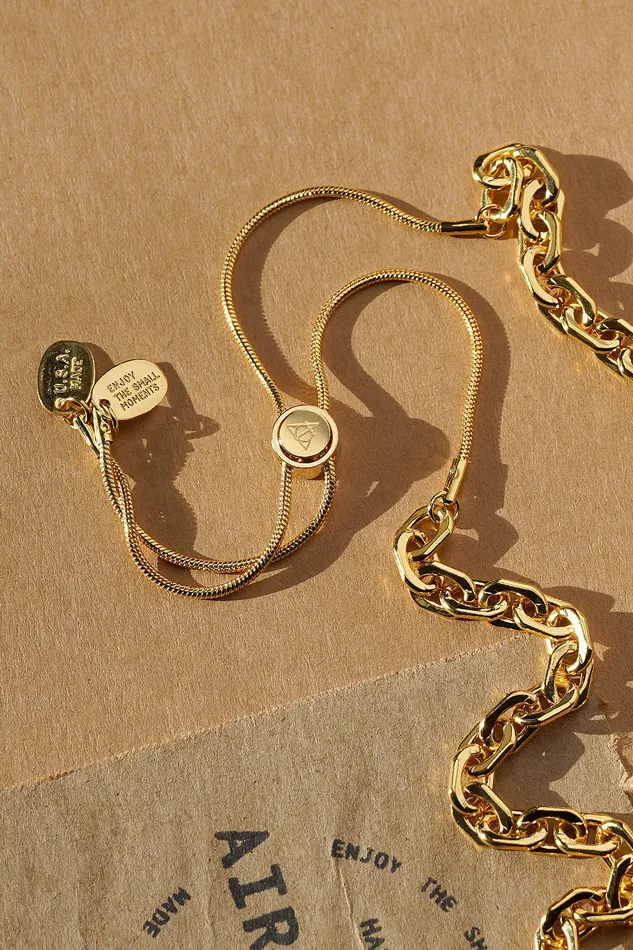 Air Anchor Necklaces All Linked Up Adjustable Chain Necklace