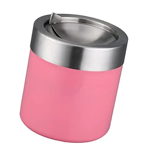arythe Stainless Steel Ashtray Desktop Mini Trash Can Stand Holder Ash Tray Pink Dropshipped via Social Commerce Network Bracelets