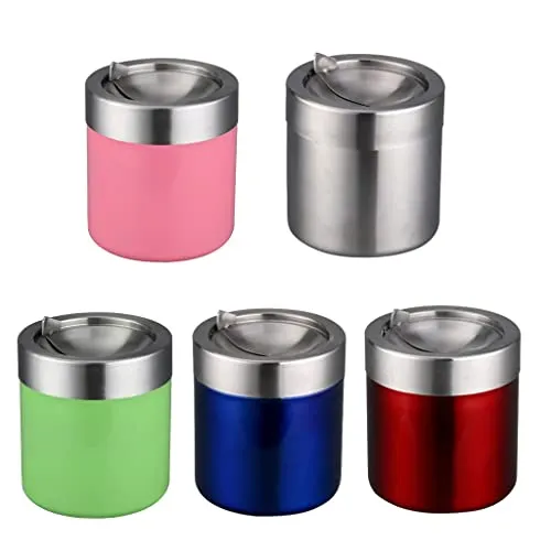 arythe Stainless Steel Ashtray Desktop Mini Trash Can Stand Holder Ash Tray Pink Dropshipped via Social Commerce Network Bracelets