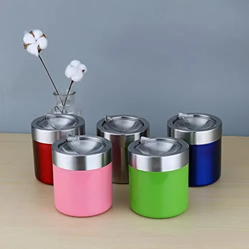 arythe Stainless Steel Ashtray Desktop Mini Trash Can Stand Holder Ash Tray Pink Dropshipped via Social Commerce Network Bracelets