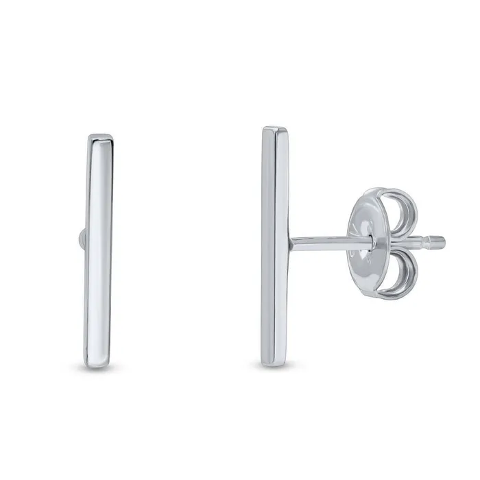 Bar Stud Earrings in Sterling Silver BERRICLE Earrings