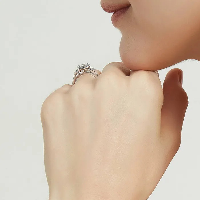 BERRICLE 3Stone 12ct Oval CZ Ring Set in Sterling Silver Rings