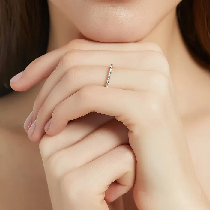 BERRICLE 3Stone 12ct Oval CZ Ring Set in Sterling Silver Rings