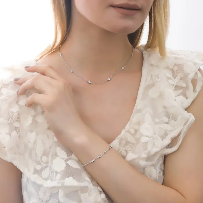 BERRICLE CZ by Yard Station Necklace in Sterling Silver Necklaces