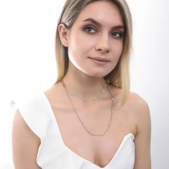 BERRICLE CZ by Yard Station Necklace in Sterling Silver Necklaces