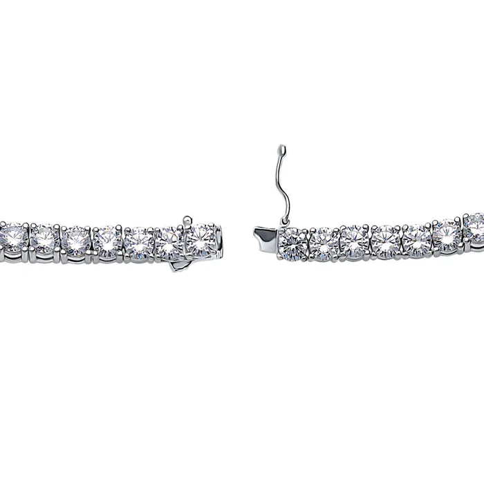 BERRICLE Necklaces CZ Tennis Necklace in Sterling Silver 17