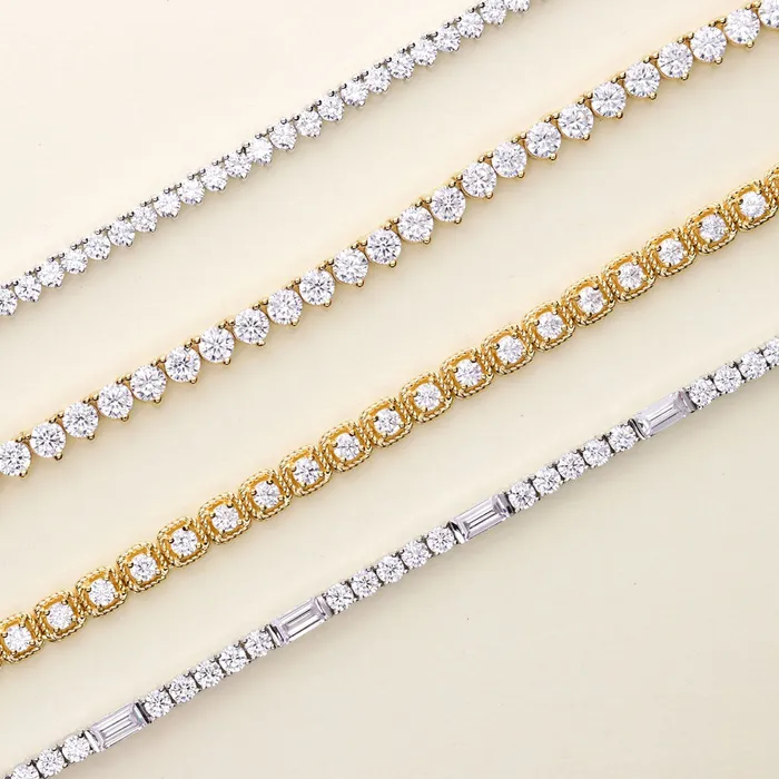 BERRICLE Necklaces CZ Tennis Necklace in Sterling Silver 17