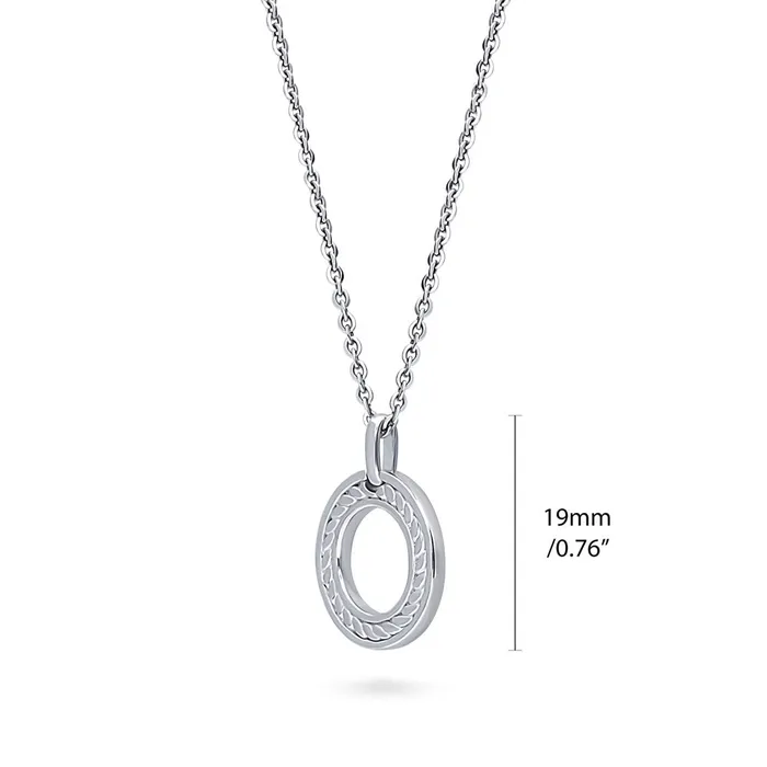 BERRICLE Necklaces Open Circle Cable Necklace in Sterling Silver