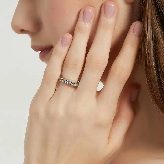 BERRICLE Rings 3Stone 18ct Pear CZ Ring Set in Sterling Silver