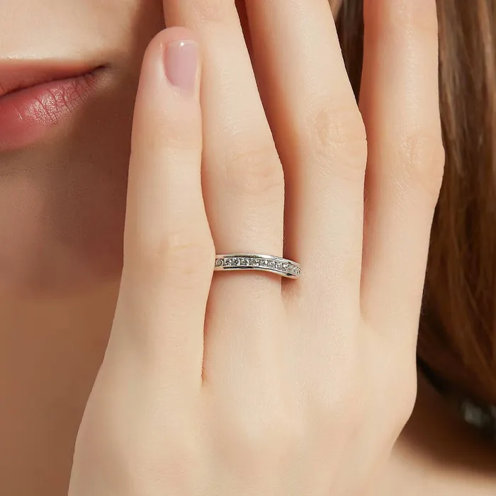 BERRICLE Rings 3Stone 18ct Pear CZ Ring Set in Sterling Silver