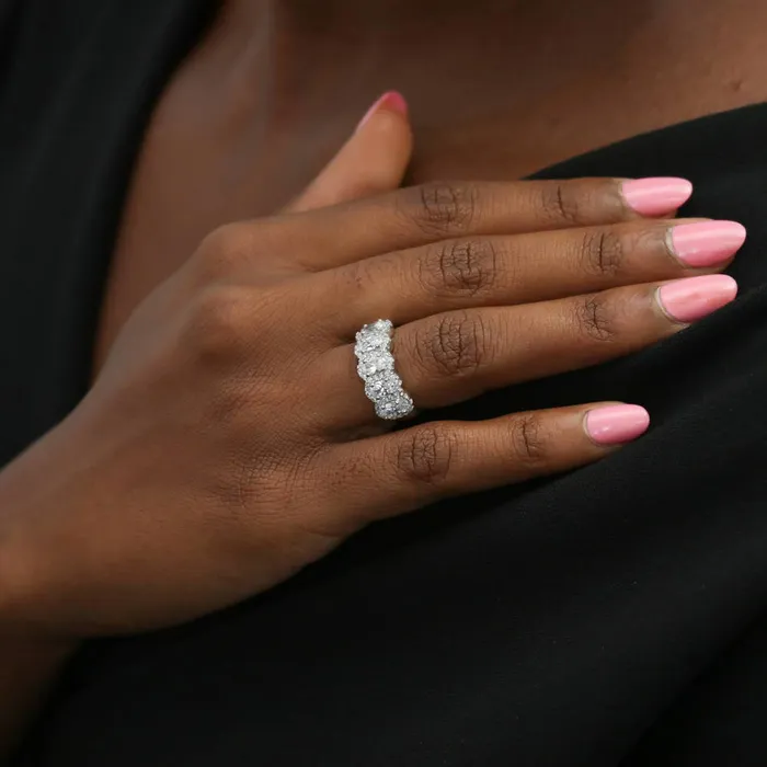 BERRICLE Rings 5Stone CZ Band in Sterling Silver