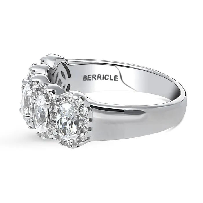 BERRICLE Rings 5Stone CZ Band in Sterling Silver
