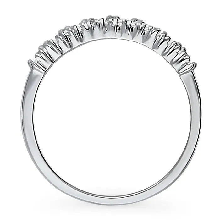 BERRICLE Rings Channel CZ Eternity Ring in Sterling Silver