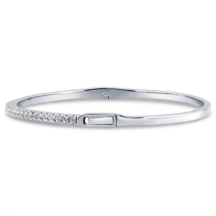 BERRICLE Rings CZ Bangle in Sterling Silver