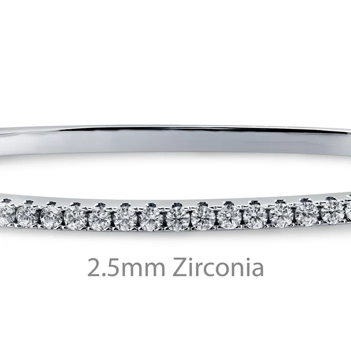 BERRICLE Rings CZ Bangle in Sterling Silver