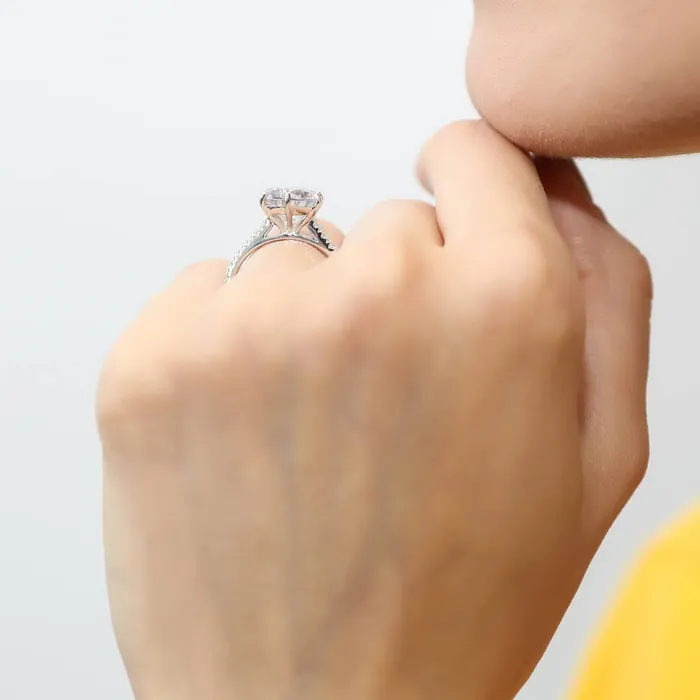 BERRICLE Rings Solitaire 38ct CZ Ring Set in Sterling Silver