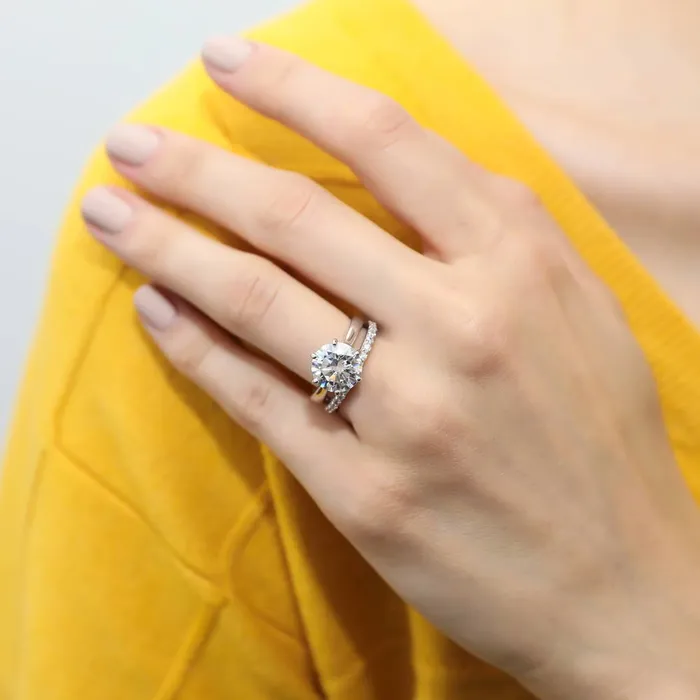 BERRICLE Rings Solitaire 38ct CZ Ring Set in Sterling Silver