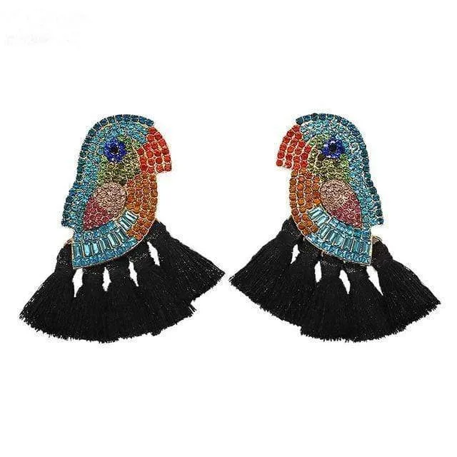 Bird Tassel Earrings WickedAF Earrings