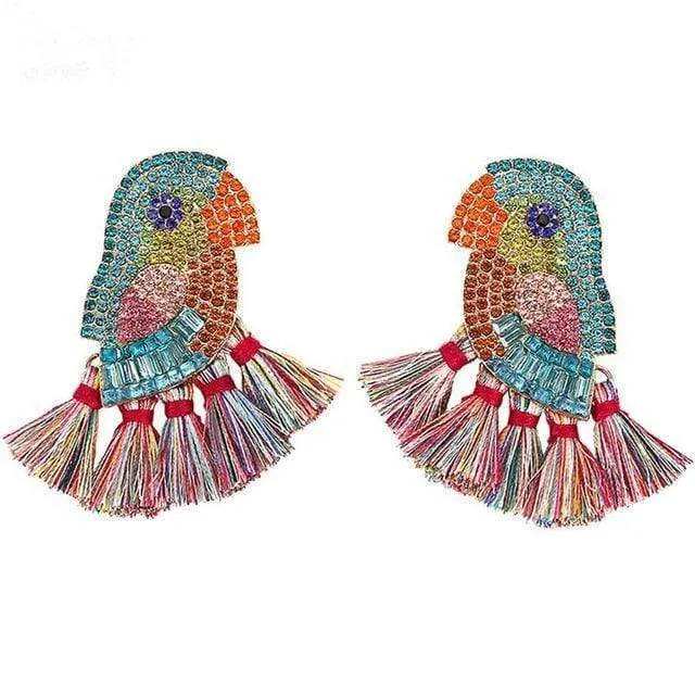 Bird Tassel Earrings WickedAF Earrings