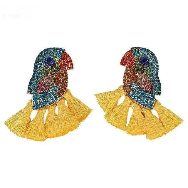Bird Tassel Earrings WickedAF Earrings