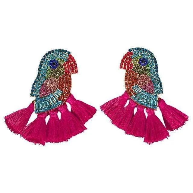 Bird Tassel Earrings WickedAF Earrings