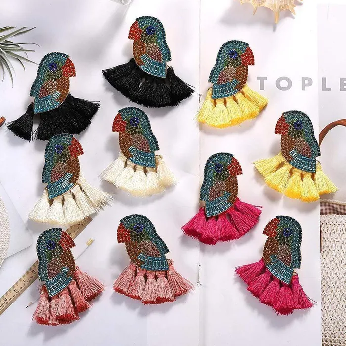 Bird Tassel Earrings WickedAF Earrings