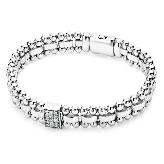 Bracelets Caviar Spark Single Station Diamond Link Bracelet Lagos Bracelets Caviar Spark Single Station Diamond Link Bracelet Lagos