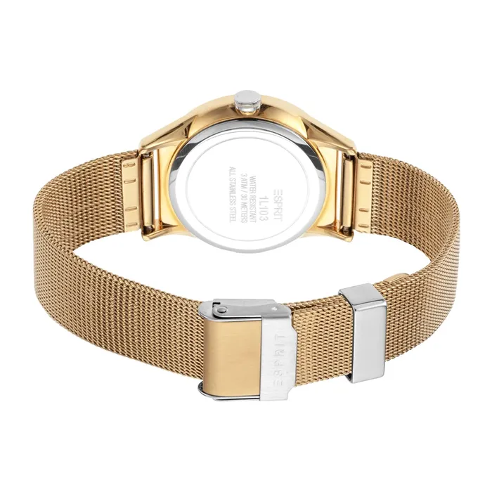 Bracelets Esprit Esprit Ladies IP Gold Stainless Steel Watch Golden Dial Mesh Bracelet Bracelets Esprit Esprit Ladies IP Gold Stainless Steel Watch Golden Dial Mesh Bracelet