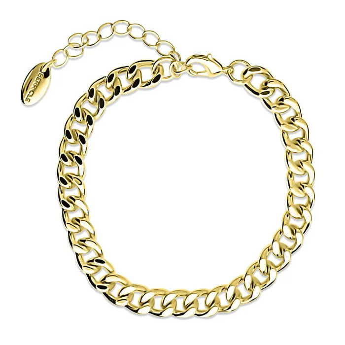 Bracelets Lightweight Curb Chain Bracelet in GoldTone 7mm BERRICLE