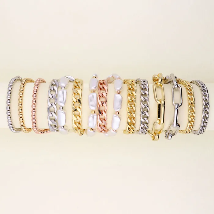 Bracelets Lightweight Curb Chain Bracelet in GoldTone 7mm BERRICLE