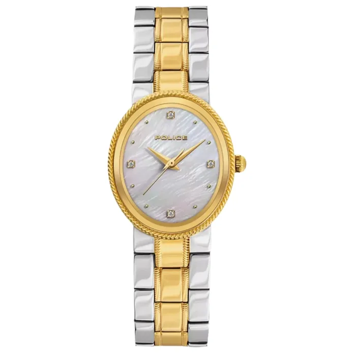 Bracelets Police Police Urban Ladies White MotherofPearl Dial and Silver Gold Stainless Steel Bracelet Watch Bracelets Police Police Urban Ladies White MotherofPearl Dial and Silver Gold Stainless Steel Bracelet Watch