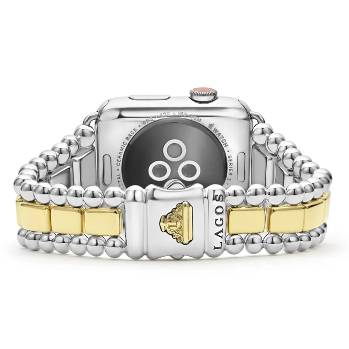 Bracelets Smart Caviar 18K Gold and Sterling Silver Watch Bracelet4249mm LAGOS Bracelets Smart Caviar 18K Gold and Sterling Silver Watch Bracelet4249mm LAGOS