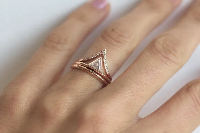 Capucinne Rings Engagement Ring Diamond Ring Set
