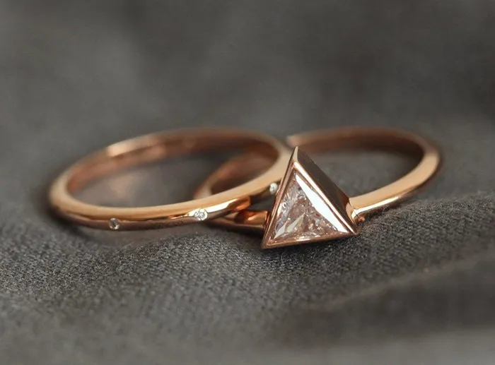 Capucinne Rings Engagement Ring Diamond Ring Set