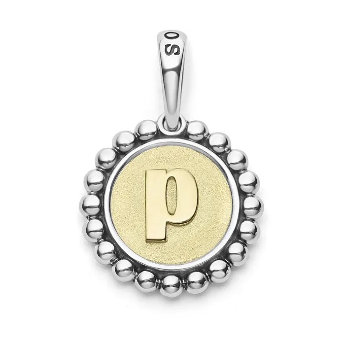 Charm Necklaces Signature Caviar P Initial Charm LAGOS